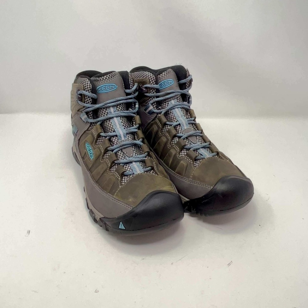Keen Targhee III Mid Waterproof Hiking Boots Brown Grey Blue Womens Size 10 Walk